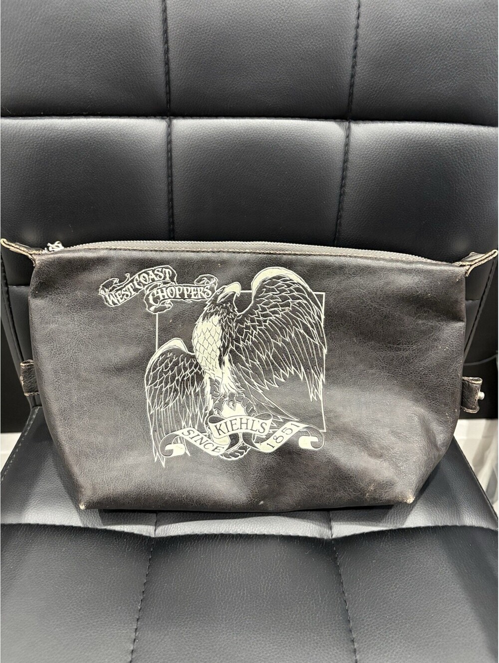 Vintage 00’s Rare Y2K West Coast Choppers Kiehl’s Leather Travel Bag